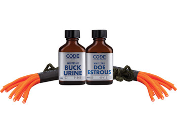 Code Blue OA1074 Double Drag Combo Deer Attractant Doe In Estrus/Buck Urine 1 oz Bottles