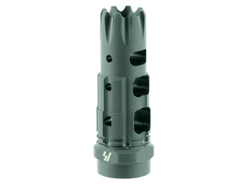 Strike Industries TCCOMP223 Triple Crown Comp Black Steel with 1/2"-28 tpi Threads, 2.63" OAL & 0.85" Diameter for 223 Rem, 5.56x45mm NATO AR-Platform