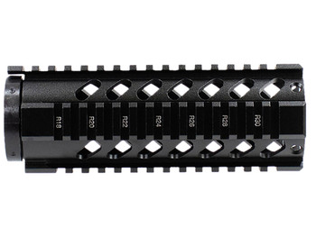 Aim Sports MT060 AR Handguard 7" Carbine & Free-Floating Style Made of Aluminum with Black Anodized Finish & Quad Rail