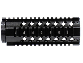 Aim Sports MT060 AR Handguard 7" Carbine & Free-Floating Style Made of Aluminum with Black Anodized Finish & Quad Rail