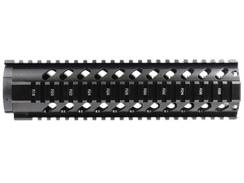 Aim Sports MT061 AR Handguard 10" Mid-Length Style Made of Aluminum with Black Anodized Finish & Quad Rail