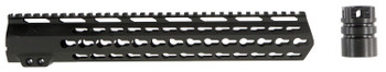 Aim Sports MTK13H308 AR Handguard  13.50 High KeyMod Style Made of 6061T6 Aluminum with Black Anodized Finish for 308 Cal AR10 UPC: 815879018304