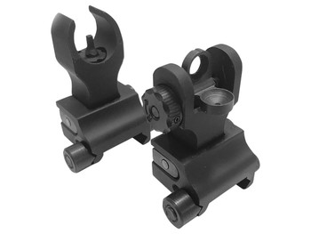 Samson FFSFRSPKG Sight Set Black Anodized Folding HK Front, A2 Rear for AR-15