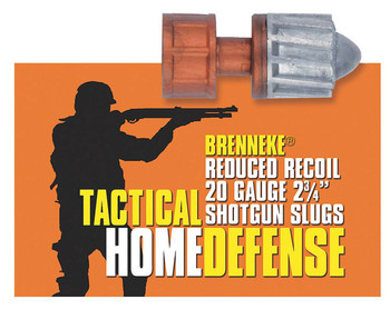 Brenneke Tactical Home Defense 20 Gauge Shotshell Ammunition, 2 3/4 in, 1250 fps, 2/3 oz, Slug - 5 Cartridge Box ( 5 / 1 )