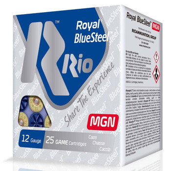 Rio Ammunition Royal Blue Steel Magnum 20 Gauge Shotshell Ammunition, 3 Inch, 1400 FPS, 1 Ounce, #4 Shot - 25 Cartridge Box ( 25 / 1 )