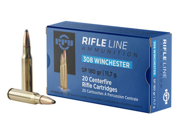 PPU PP3083 Standard Rifle 308Win 180gr Soft Point 20 Per Box/10 Case