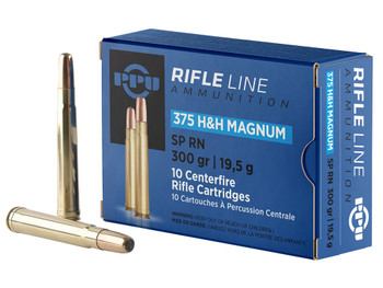 PPU PP375S Standard Rifle 375H&HMag 300gr Soft Point Round Nose 10 Per Box/20 Case