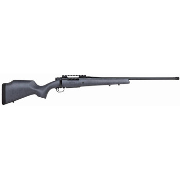 Mossberg 28104 Patriot Long Range Hunter 6.5 PRC Caliber with 41 Capacity 24 ThreadedFluted Barrel Matte Blued Metal Finish  Sniper Gray Fixed Monte Carlo Stock Right Hand Full Size UPC: 015813281041
