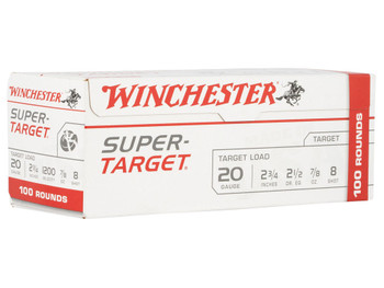 Winchester Ammo TRGT208VP Super-Target 20Gauge 2.75" 7/8oz 8Shot 100 Box/2 Case *Value Pack