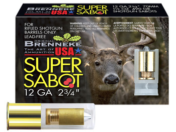 Brenneke SL122SUS SuperSabot 12Gauge 2.75" 1 1/8oz Sabot Slug Shot 5 Per Box/50 Case