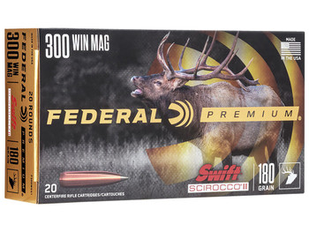 Federal P300WSS1 Premium 300WinMag 180gr Swift Scirocco II 20 Per Box/10 Case