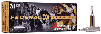 Federal Terminal Ascent Hyper Velocity Centerfire Ammunition, 270 WSM, Terminal Ascent, 136 Grain - 20 Cartridge Box ( 20 / 1 )