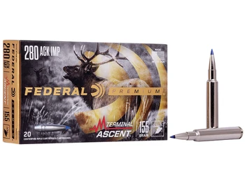 Federal P280A1TA1 Premium Terminal Ascent 280Ackley Improved 155gr 20 Per Box/10 Case