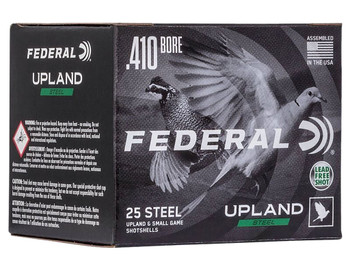 Federal USH4106 Upland Field & Range 410Gauge 3" 3/8oz 6Shot 25 Per Box/10 Case