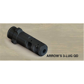 TRI-LOCK .338LM Muzzle Brake-ARROW QM Suppressor-3/4-24 UPC: 609224347597