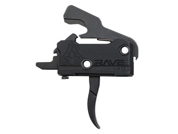 Rise Armament T017BLK RA-140 Super Sporting Single-Stage Curved Trigger with 3.50 lbs Draw Weight & Black Hardcoat Anodized Finish for AR-Platform Right