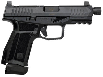 Arex 815537024791 Delta M Gen2 9mm Luger 15+1 4" Black Threaded Barrel, Black Nitride Optic Cut/Serrated Slide, Black Frame, Ambidextrous