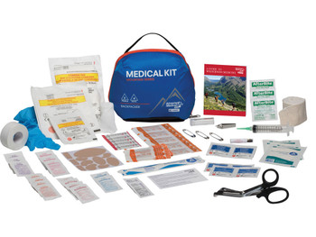 Adventure Medical Kits 01001003 Mountain Backpacker Medical Kit Treats Injuries/Illnesses Water Resistant Blue