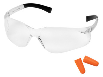 Pyramex PYS2510SNDP Mini ZTEK Combo Youth Women Clear Lens Polycarbonate Wraparound