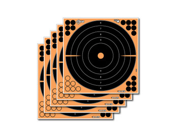 EZ-Aim 15317 Splash Reactive Self-Adhesive Paper Black/Orange 12" Bullseye 5 Pack