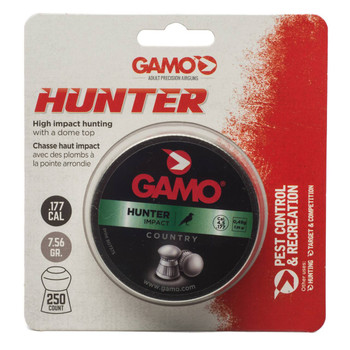 GAMO HUNTER ROUND NOSE .177 250CT UPC: 793676057057