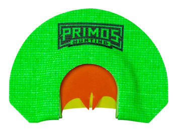 Primos PS1267 The Lucy Diaphragm Call Triple Reed Turkey Hen Sounds Attracts Turkey Green Plastic Bat Cut