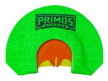 Primos PS1267 The Lucy Diaphragm Call Triple Reed Turkey Hen Sounds Attracts Turkey Green Plastic Bat Cut
