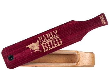 Primos PS2961 Early Bird Box Call Turkey Hen Sounds Attracts Turkeys Natural Walnut/Purple Heart