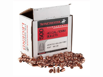 Winchester Ammo WB40HP180D Centerfire Handgun Reloading 40S&W 180gr Jacketed Hollow Point 500 Per Box/3 Case