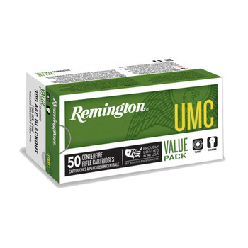 Remington Ammunition 26855 UMC  300 Blackout 150 gr Full Metal Jacket FMJ 50 Per Box 8 UPC: 047700486505