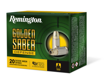 Remington Ammunition 27606 Golden Saber Defense 38Special+P 125gr Brass Jacketed Hollow Point 20 Per Box/25 Case