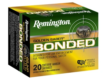 Remington Ammunition R21368 Golden Saber Bonded 10mmAuto 180gr Bonded Brass Jacketed Hollow Point 20 Per Box/25 Case