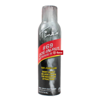 Tinks W5500 69 DoeInRut Estrous Fogger Deer Attractant Doe In Estrus Scent 5 oz Aerosol UPC: 049818214827