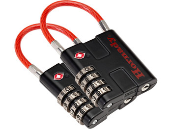 Hornady 96022 Rapid Safe TSA Lock Open With Combination Black Red 2 Pack