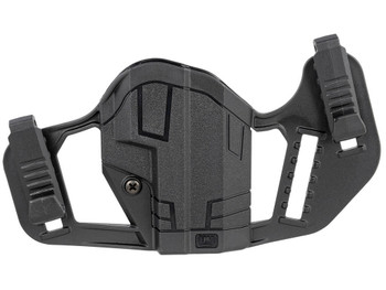 Uncle Mike's 79077 Apparition IWB/OWB Belt Clip Mount Compatible w/Glock 43/43X/Springfield Hellcat Black Polymer Ambidextrous