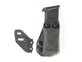 Blackhawk 416A03BK Stache Mag Carrier IWB Single Stack Belt Clip Mount Fits Belts 1.50" Wide Black Polymer Ambidextrous