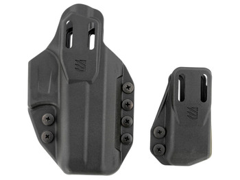 Blackhawk 416102BK Stache Premium Kit IWB Size 02 Black Polymer Belt Clip Compatible w/Glock 19/23/32/44/45 Includes Mag Carrier Ambidextrous