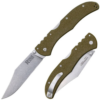 Cold Steel CS20KR7 Range Boss  Folding Clip Point Plain 4034 SS Blade5.25 OD Green ZyEx Handle UPC: 705442019848