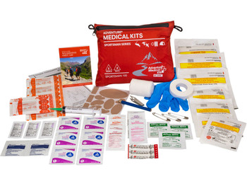 Adventure Medical Kits 01050100 Sportsman 100 Medical Kit Treats Injuries/Illnesses Waterproof Red