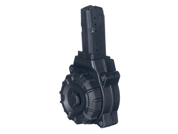 ProMag DRMA26 Standard 30rd Drum 9mm Luger Fits AR-15, Compatible w/Glock Style Magazines Black DuPont Zytel Polymer