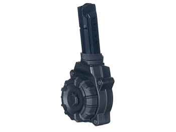 ProMag DRMA27 Standard 30rd Drum 9mm Luger Compatible w/ Glock 17/19 Black DuPont Zytel Polymer