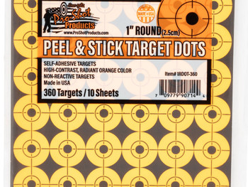 Pro-Shot 1RDOT360 Peel & Stick Target Dots Self-Adhesive Paper Orange 1" Dot 10Pack/360Targets