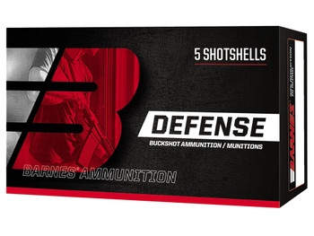 Barnes Bullets 32012 Defense 12Gauge 2.75" 21Pellets 4Buck Shot 5 Per Box/20 Case