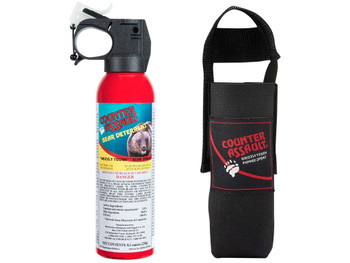 Counter Assault 15067025 Bear Spray Capsaicin Range 32 ft-7 Seconds 8.10 oz Includes Holster