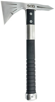 S.O.G SOGF182NCP Voodoo Hawk Mini 2.75 Blade 3Cr13MoV SS Blade Black Side Hammer Checkering wSOG GRN Handle 12.50 Long Tomahawk UPC: 729857002660