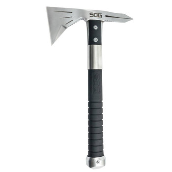 S.O.G SOGF182NCP Voodoo Hawk Mini 2.75 Blade 3Cr13MoV SS Blade Black Side Hammer Checkering wSOG GRN Handle 12.50 Long Tomahawk UPC: 729857002660