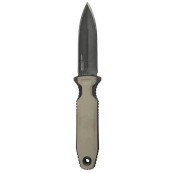 S.O.G SOG17610457 Pentagon FX Covert 3.41 Fixed Spear Point Plain Black Titanium Nitride Cryo CPM S35VN BladeG10 Flat Dark Earth Handle UPC: 729857011532