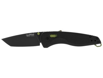 S.O.G SOG11410941 Aegis AT 3.13" Folding Drop Point Plain Black TiNi Cryo D2 Steel Blade/Black w/Moss Accents GRN Handle