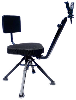 BenchMaster BMGBSC2 Ground Hunting Shooting Chair 4 Leg Rotating Steel Black UPC: 751710507647