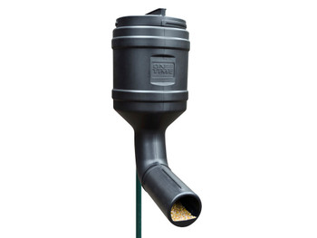On Time 71800 T-Post Gravity Feeder Black UV Resistant Polyethylene with 80 lbs Capacity, Multi Mounting Options, Includes Mounting Bracket